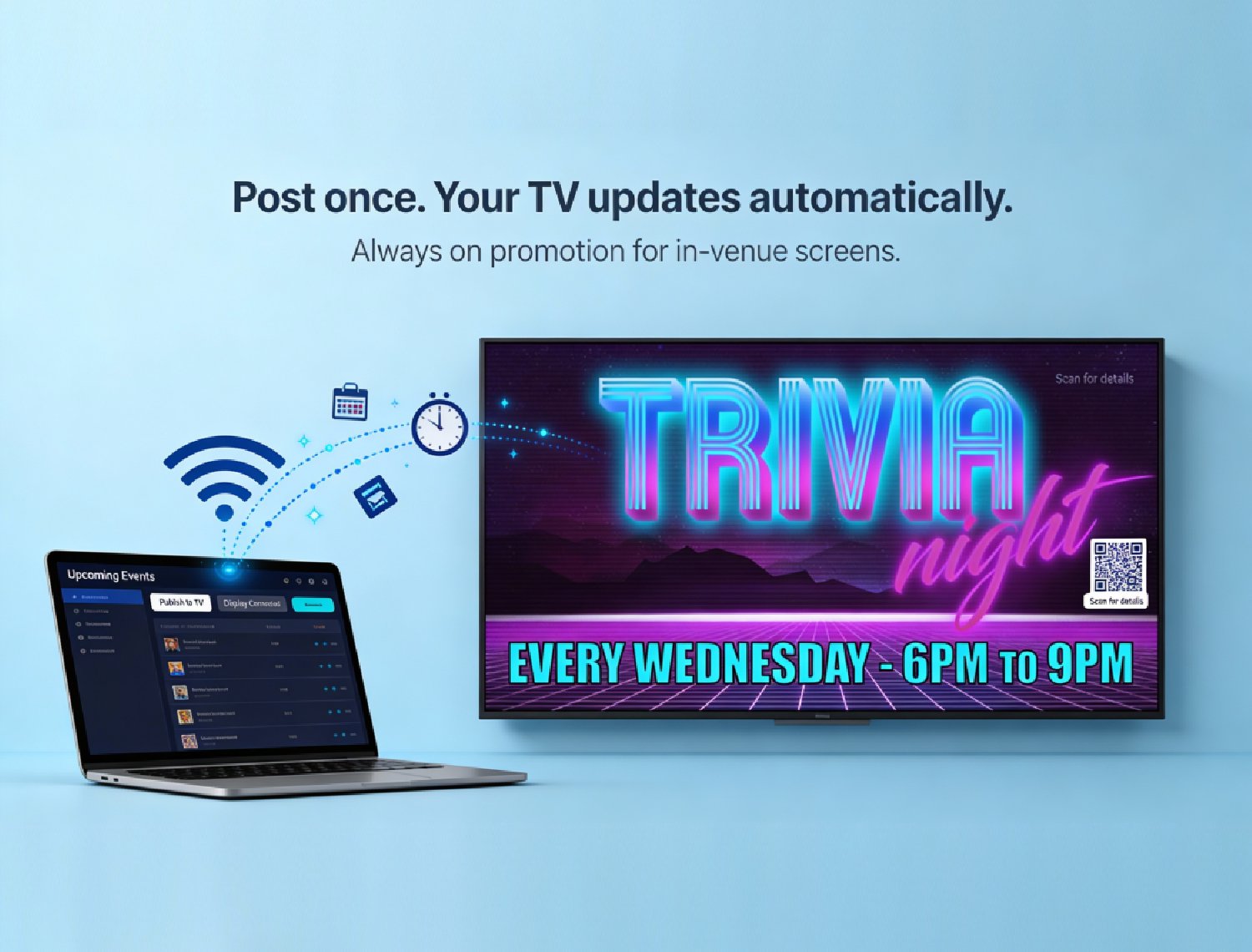 TV Marquee - Display your events on venue TVs and monitors
